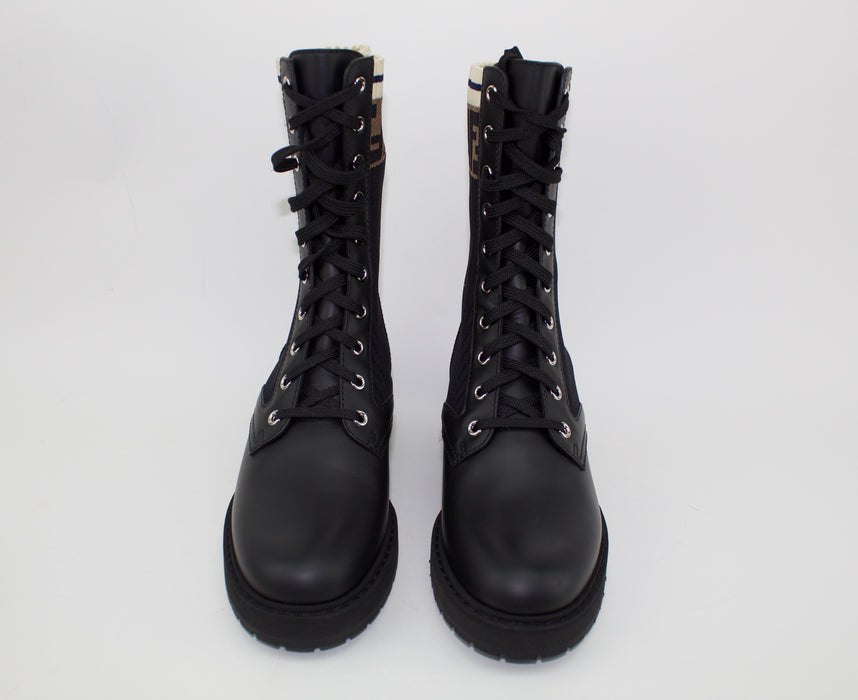 FENDI ROCKOKO COMBAT BOOTS SIZE 38 