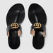 GUCCI LEATHER THONG SANDAL WITH DOUBLE G SIZE 41