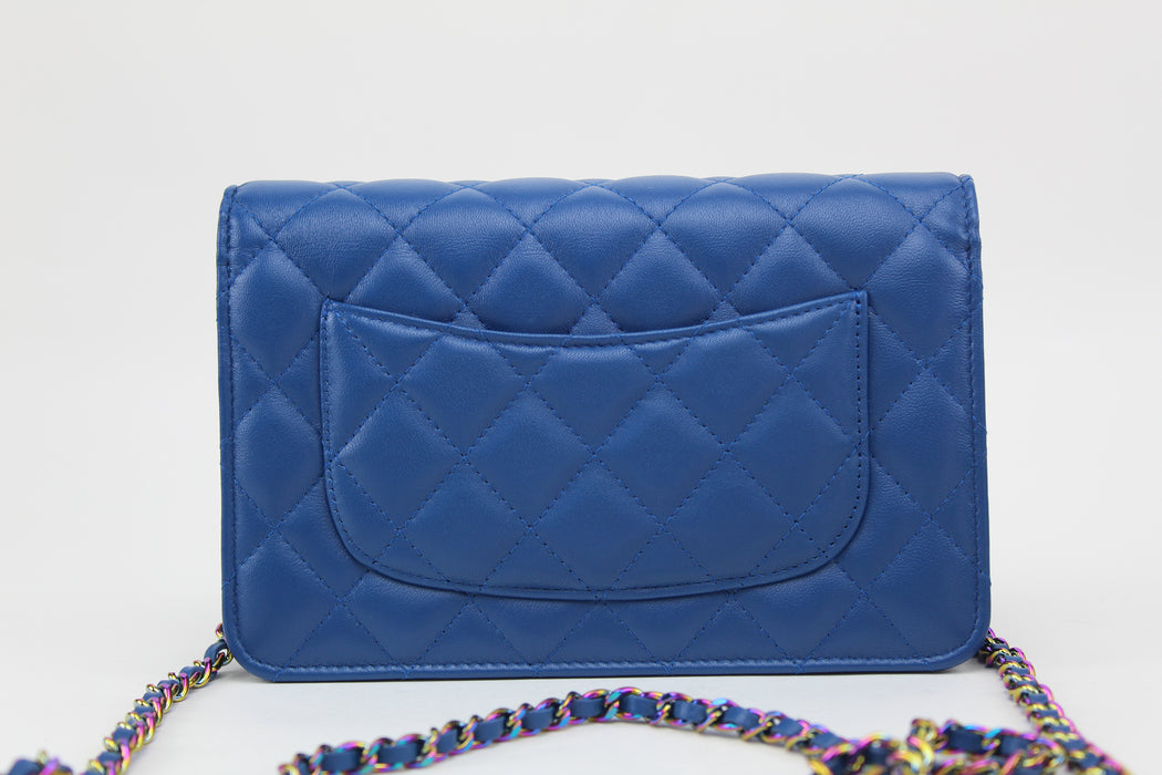 Chanel Wallet on Chain blue