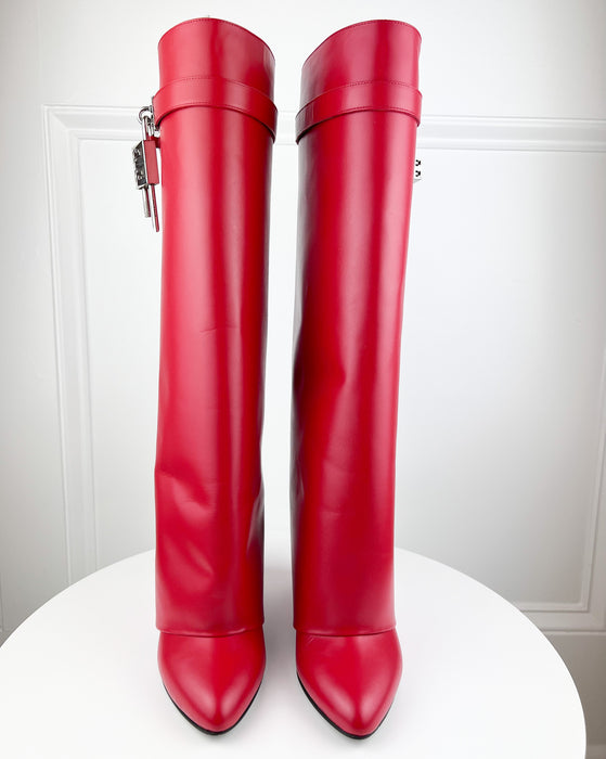 Givenchy Shark Lock Pant Boots in Leather Res