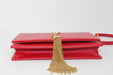 SAINT LAURENT KATE TASSEL BAG RED