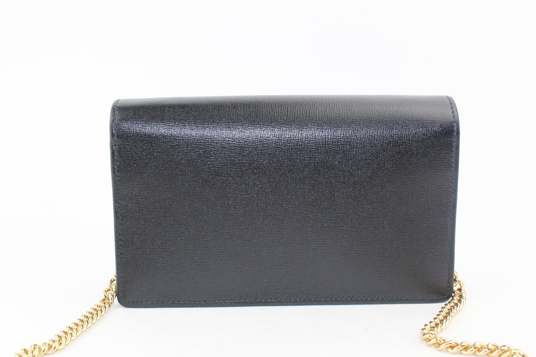 Gucci Leather Chain Crossbody Bag