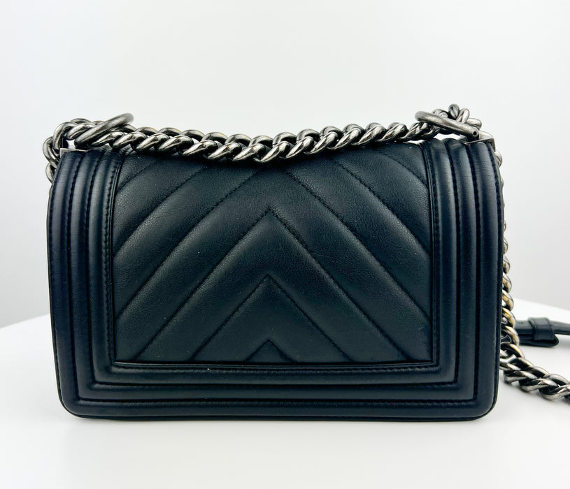Chanel Chevron Small Boy Bag