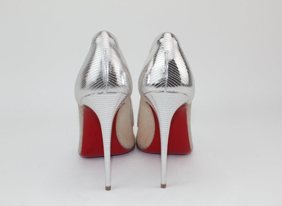 Christian Louboutin Galativi 100mm Leather and Mesh Pumps