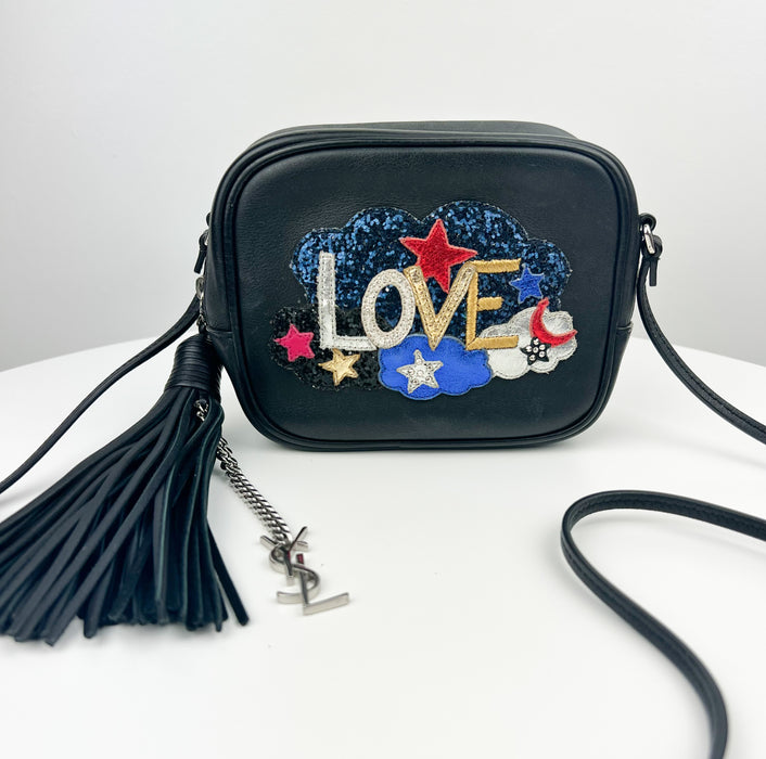 Saint Laurent Mini Tassel Blogger Crossbody "Love" Bag