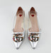 GUCCI METALLIC LEATHER PUMP WITH CRYSTAL DOUBLE G - LuxurySnob