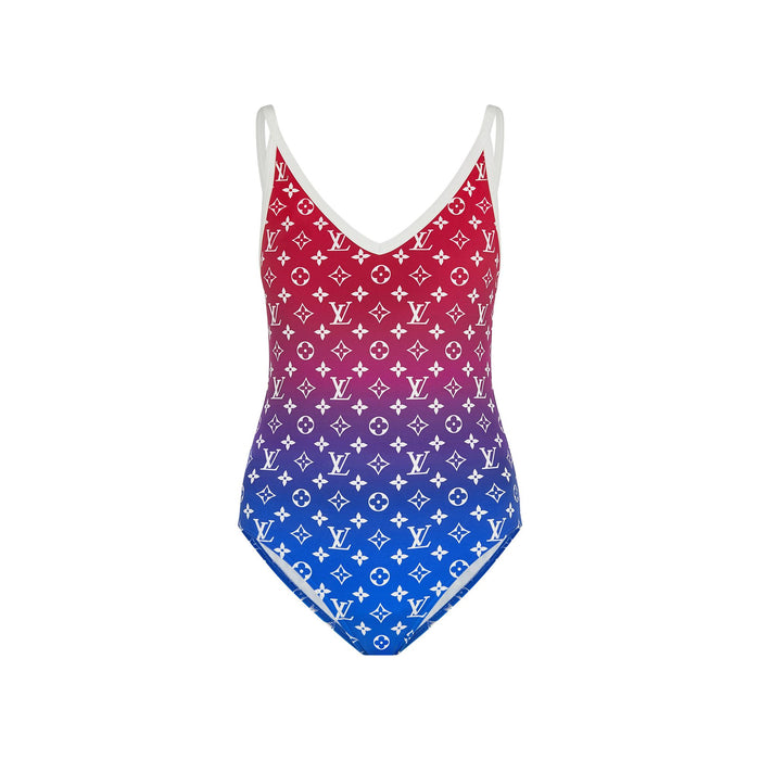 Louis Vuitton Ombre Cut One Piece Swimsuit Bleu