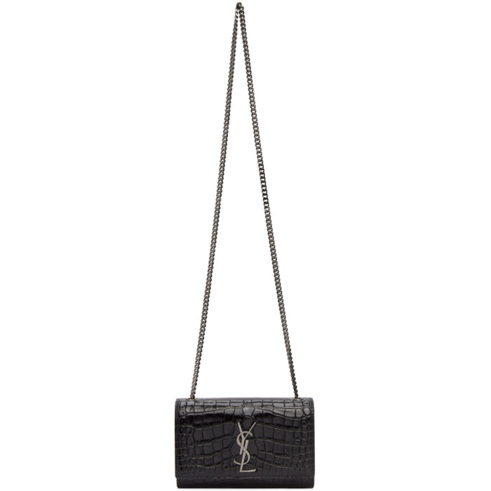 YSL CROC EMBOSSED KATE BAG - LuxurySnob