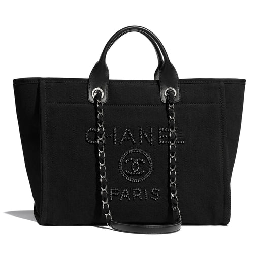 CHANEL CANVAS LARGE DEAUVILLE TOTE