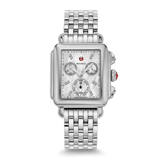 MICHELE DECO DIAMOND CHRONOGRAPH WATCH - LuxurySnob
